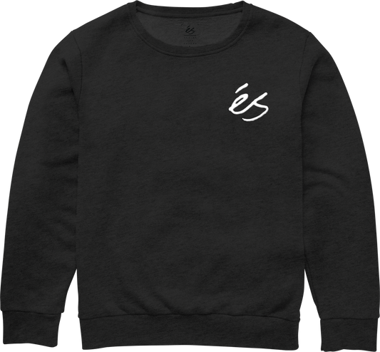 mini script crewneck - clothing - black - esskateboarding